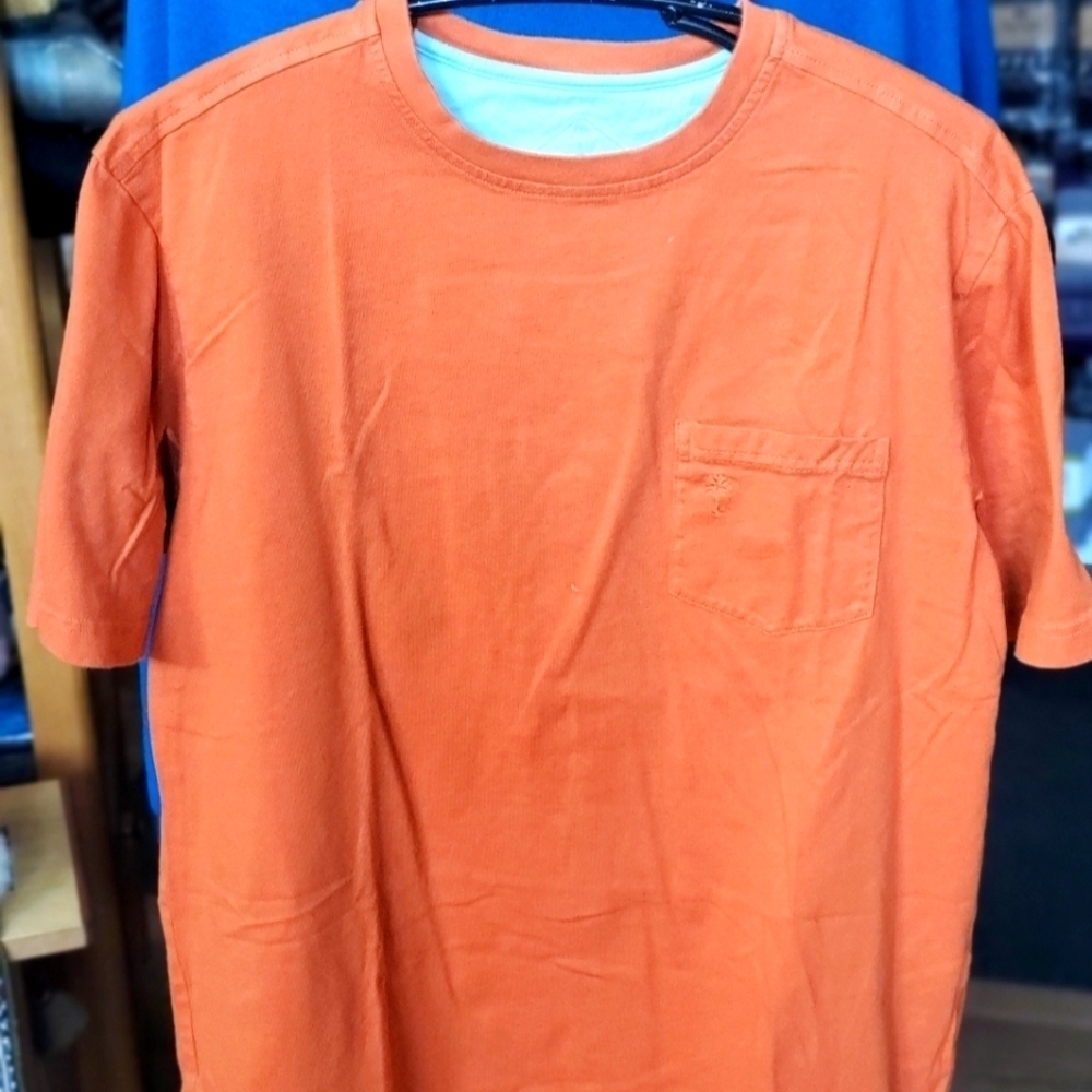 Paradise Collection Orange Pocket Heavy 100% Cotton Sz. M‎ Tshirt